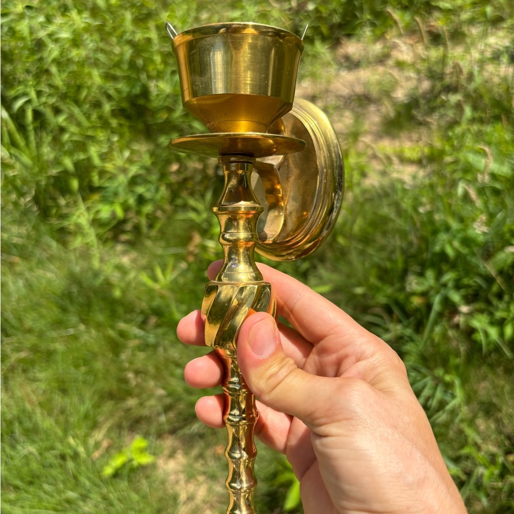 Elegant Gold/ brass candle Wall Sconce